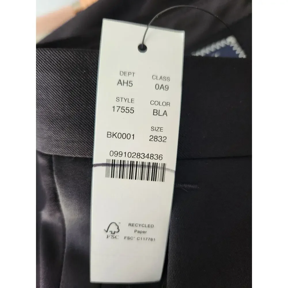 NWT J. Crew Men's Ludlow Slim-Fit Tuxedo Pant In Italian Wool Black 28/32